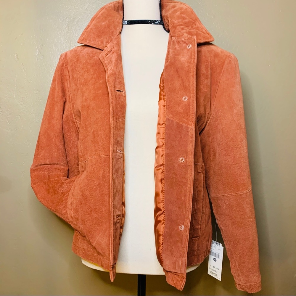 Wilson’s Leather rose copper suede jacket/shacket - Picture 2 of 7